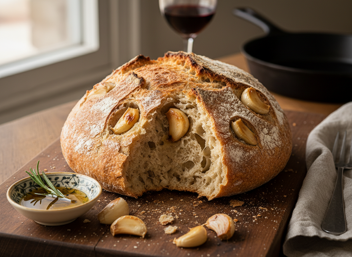 Sourdough Bread Roasted Garlic